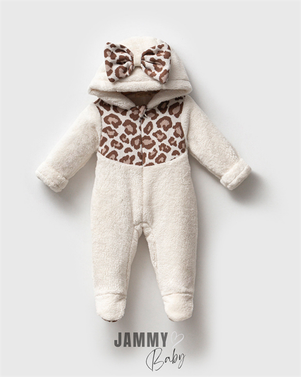 <tc>Combinaison en peluche léopard avec doublure en coton - Luxury Collection </tc>