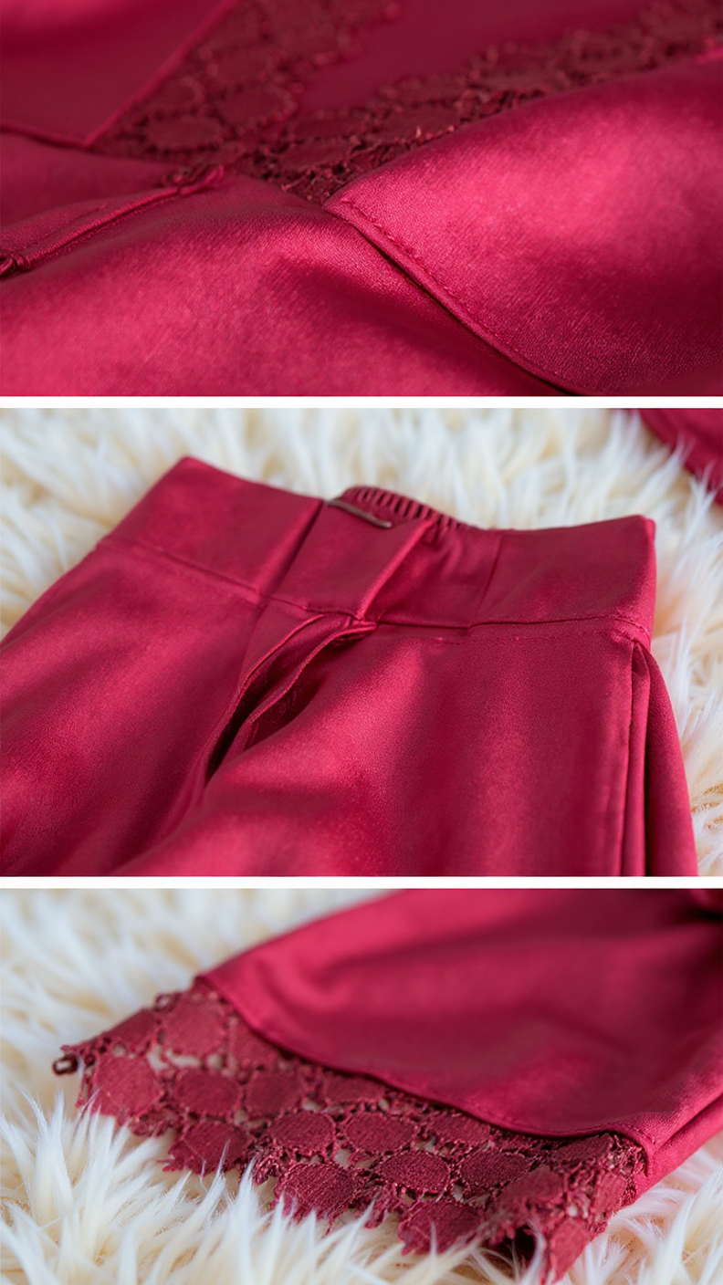 Pajama set 704 -Refined Satin Pajama Set with Lace Details Erotica