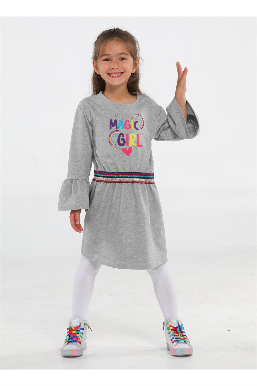 robe de fille magique en tricot