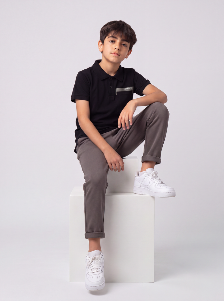 Ensemble Garçon 2 Pièces Polo Manches Courtes et Pantalon Jogger