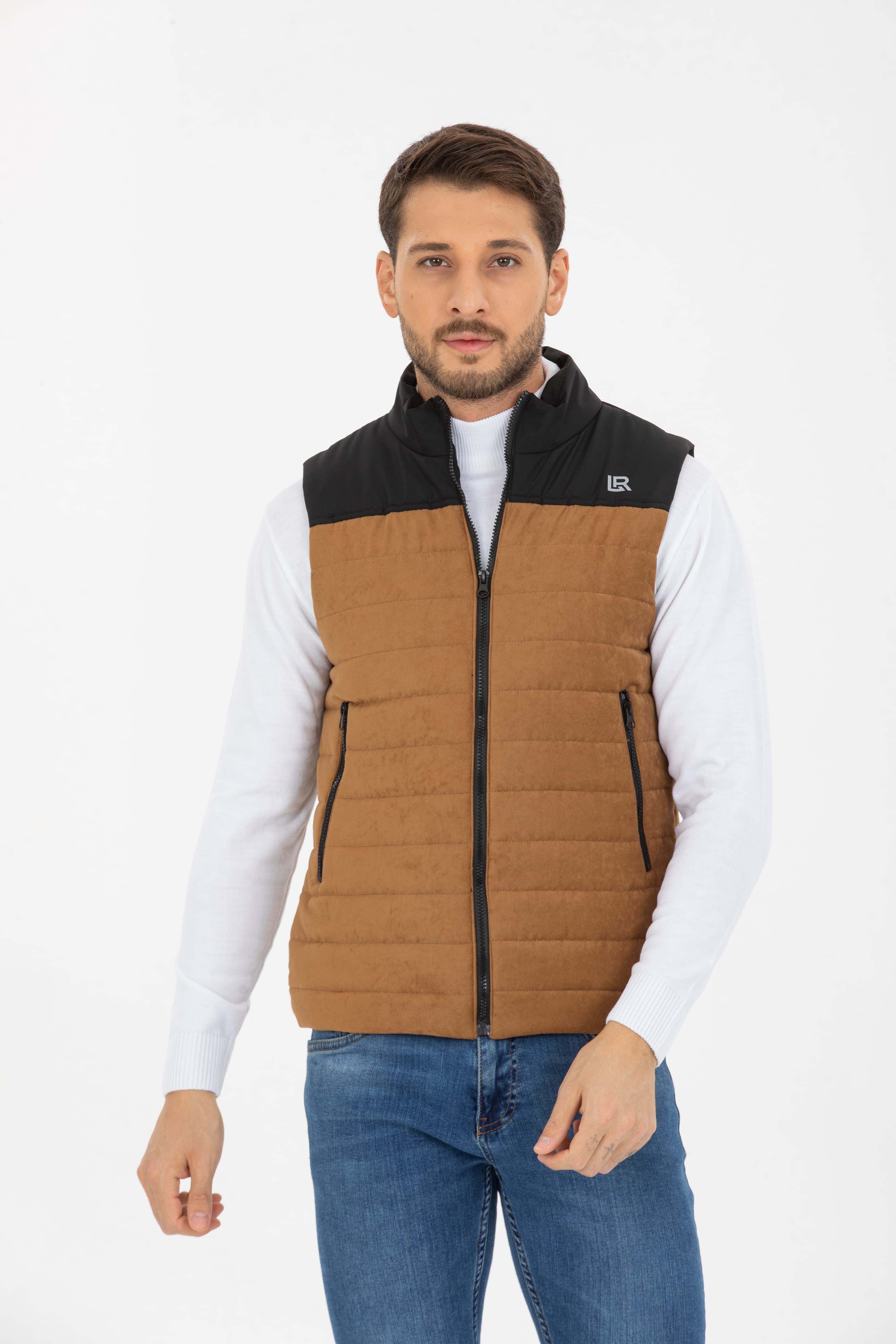 <tc>Gilet en suède pour homme.</tc>