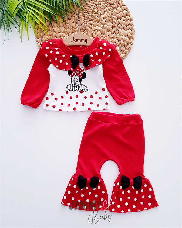 ensemble évasé Minnie Mouse 2 pièces - rose bonbon