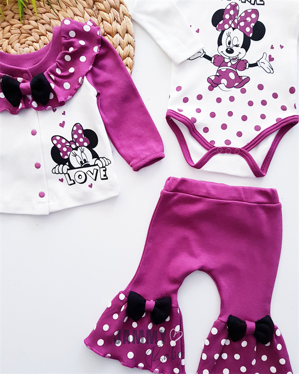 minnie mouse flacardigan suit-red