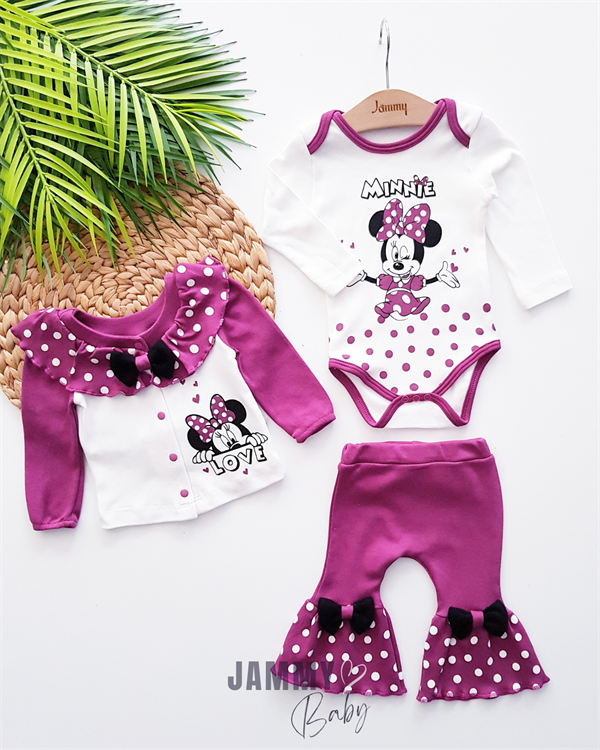 minnie mouse flacardigan suit-red