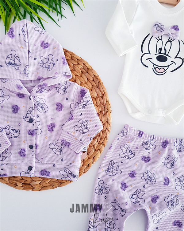 minnie mouse waffle 3 piece set