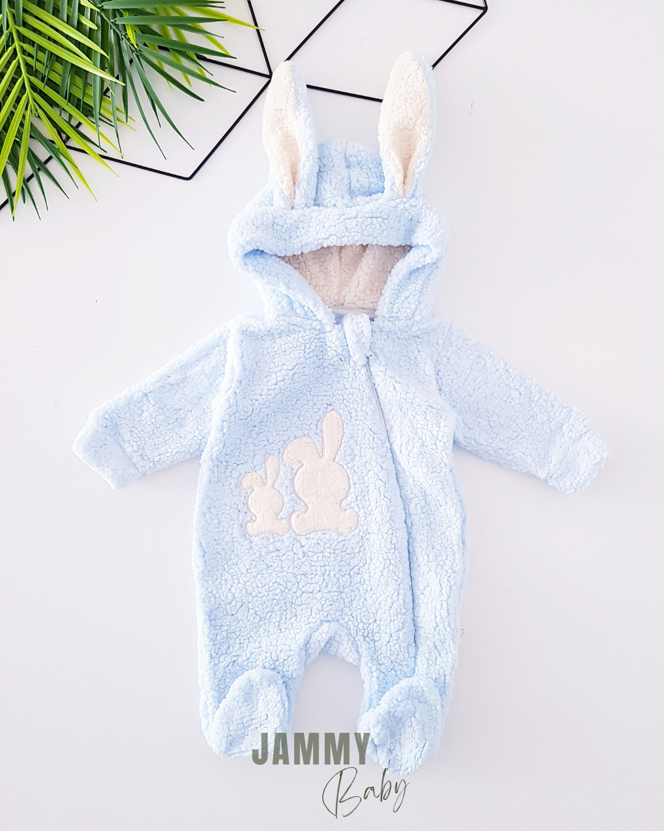 <tc>Combinaison Peluche Mom & Baby Rabbit - BLEU</tc>