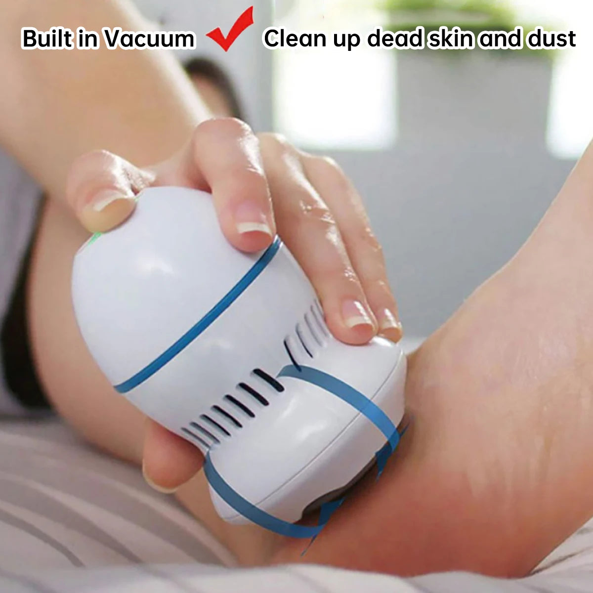 Râpe Électrique pour Pieds avec Aspiration des Peaux Mortes