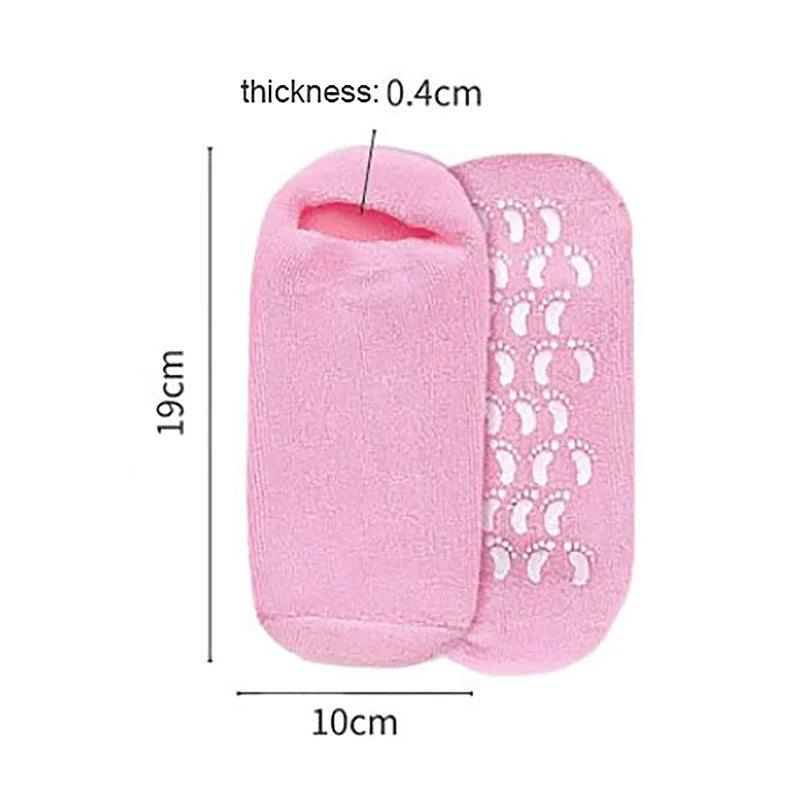 Chaussettes Hydratantes Réutilisables pour Soin des Pieds