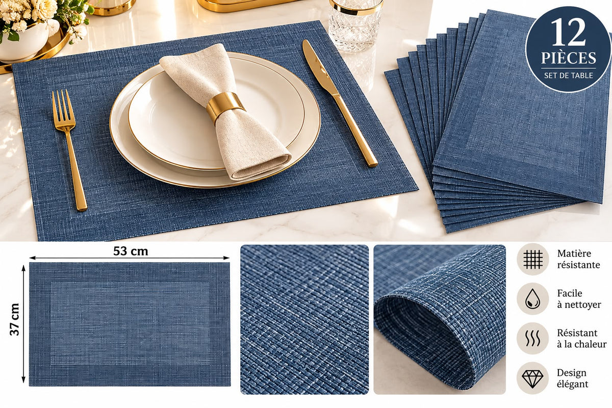 12 napperonSET DE TABLE