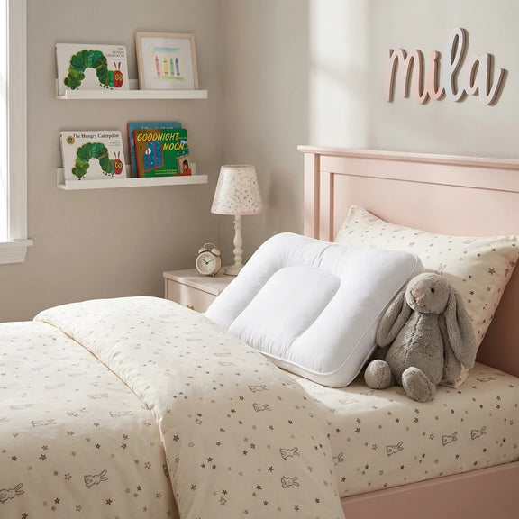 Oreiller enfant moelleux - Enveloppe 100% Coton 455g