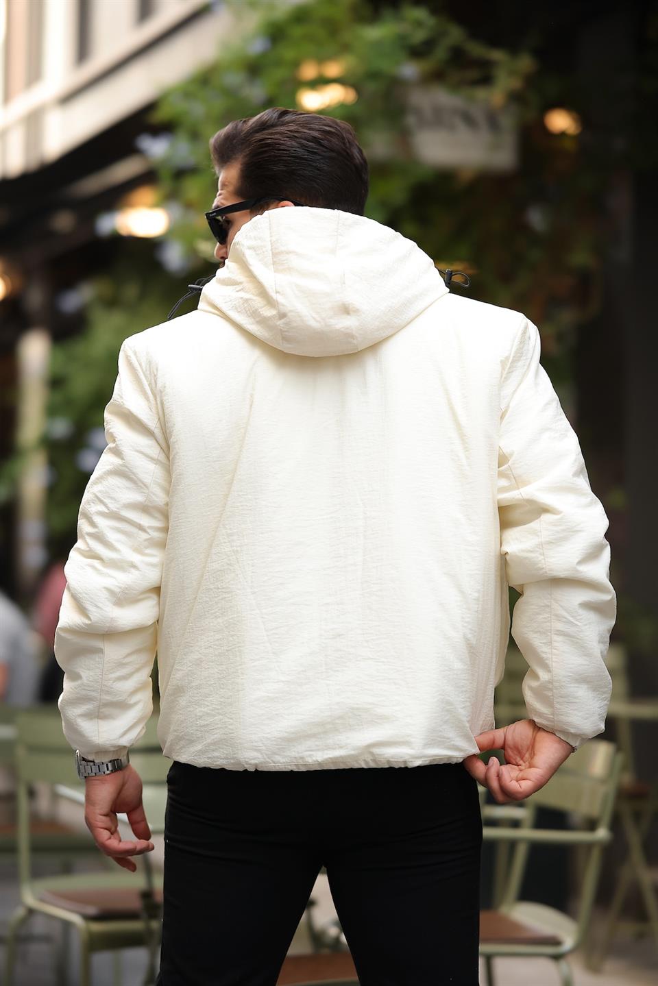 Oversize Cep Detaylı Kapüşonlu Hafif Şişme Mont - Siyah - Justyol