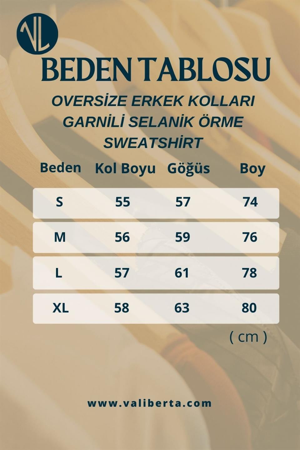 oversize erkek kollari garnili selanik örme erkek sweatshirt - Justyol