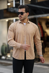 <tc>Chemise en velours côtelé oversize pour homme.</tc>