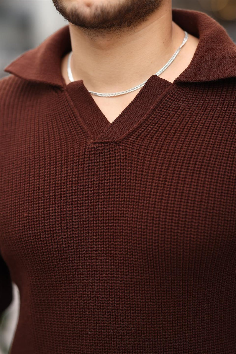 Pull Homme Joris Polo en Maille Selanik Oversize