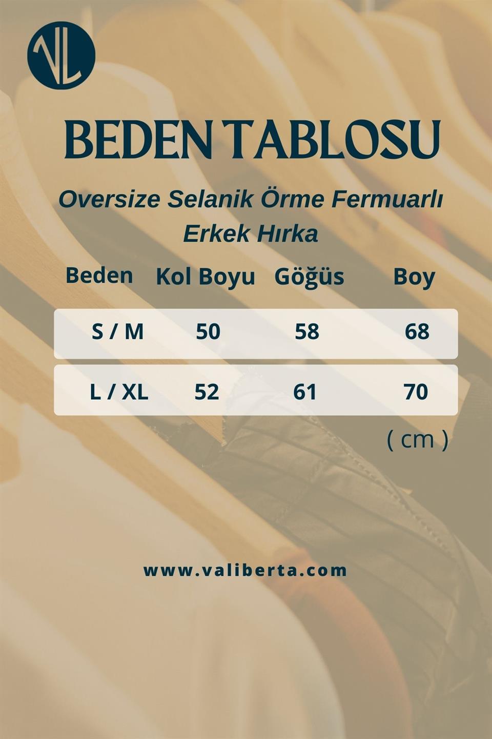 oversize selanik örme fermuarli erkek hirka - Justyol