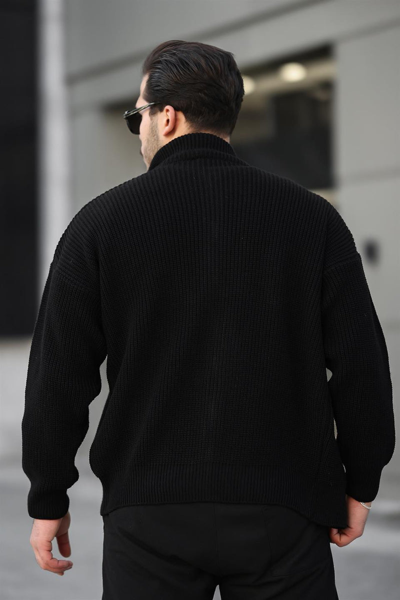 Gilet homme oversize zippé en maille Selanik