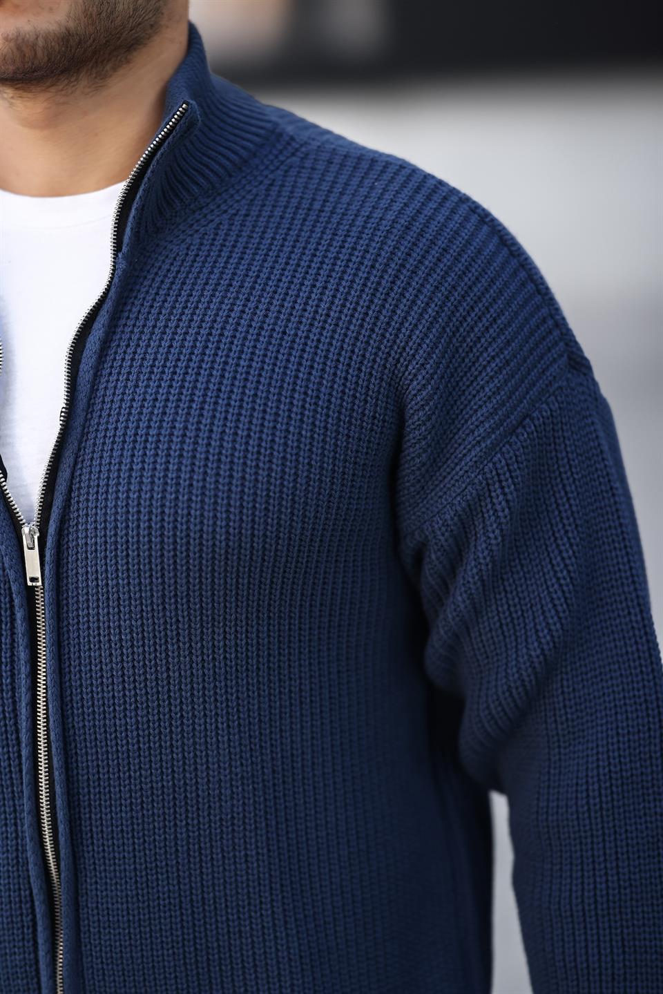 Gilet homme oversize zippé en maille Selanik