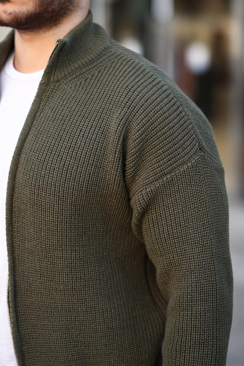 Gilet homme oversize zippé en maille Selanik