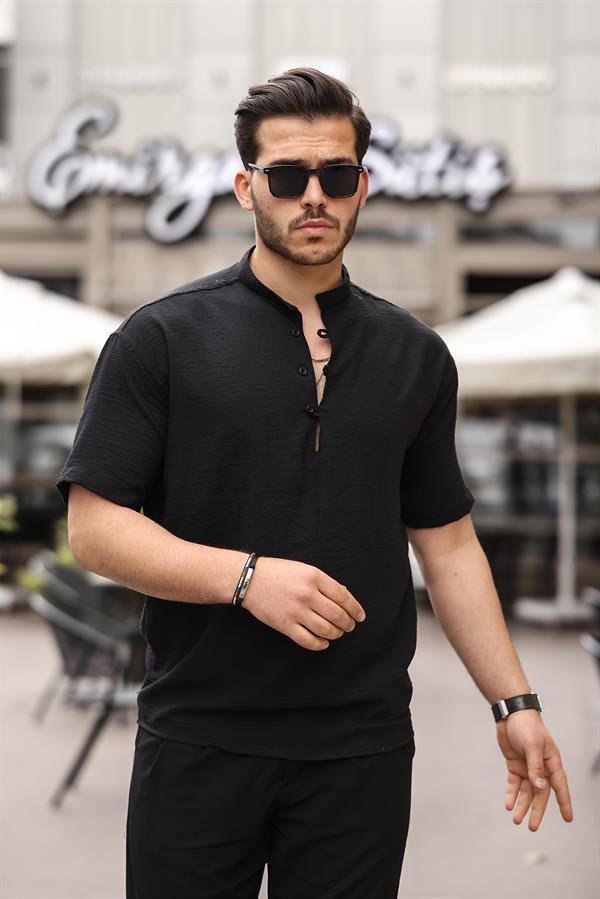 Chemise Homme Oversize à Manches Courtes en Coton – Style Décontracté et Élégant