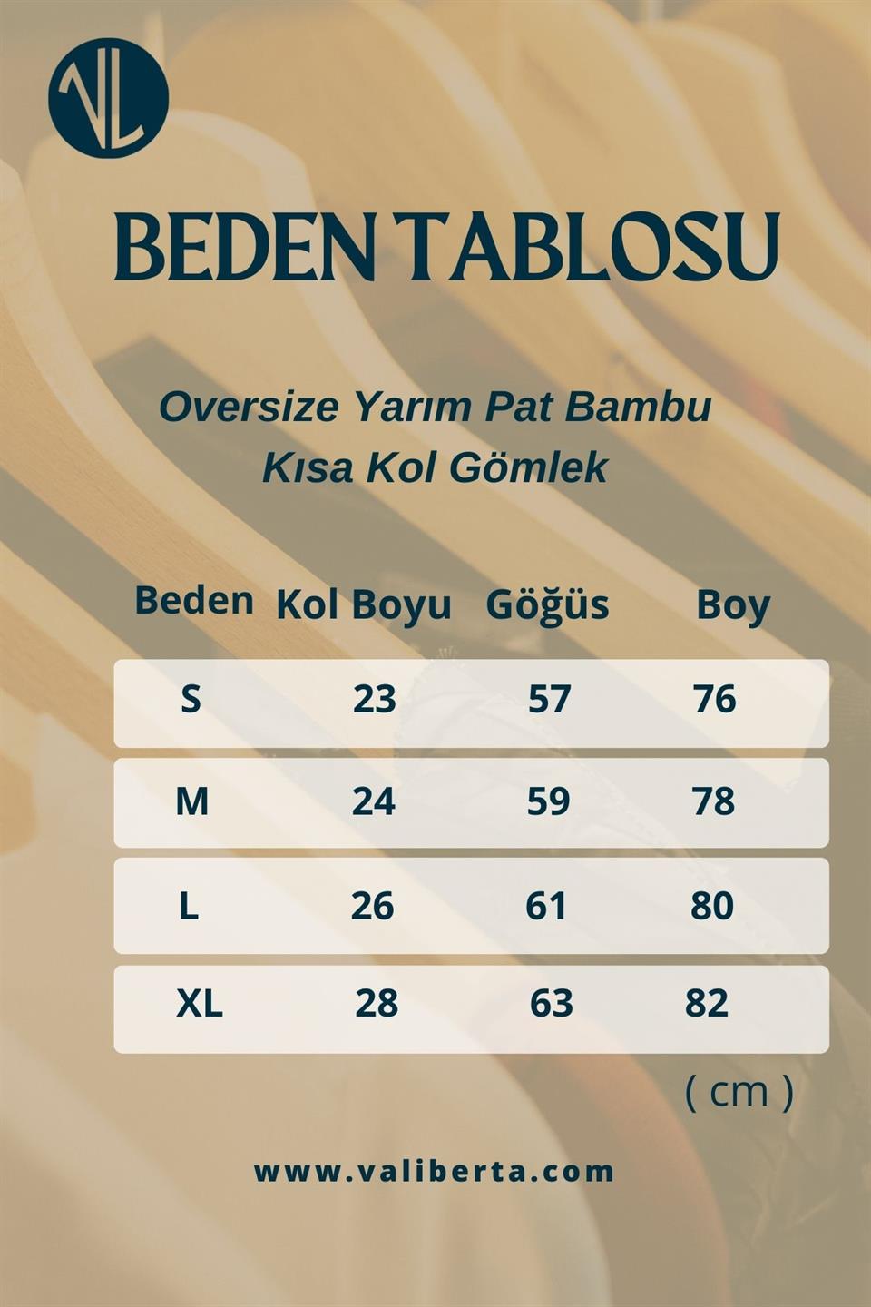 Oversize Yarım Pat Bambu Kısa kol Gömlek - Justyol