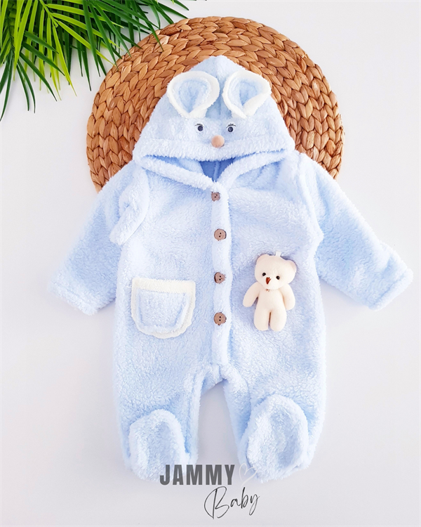 <tc>Combinaison en peluche avec motif ours en peluche</tc>