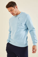 gizli cep detayli erkek sweatshirt - 88292