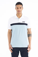 <tc>T-shirt pour homme à col polo avec dégradé de couleurs, coupe standard - 88238</tc>