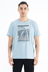 <tc>T-shirt pour homme à col rond, à coupe standard, avec impression de slogan - 88190</tc>