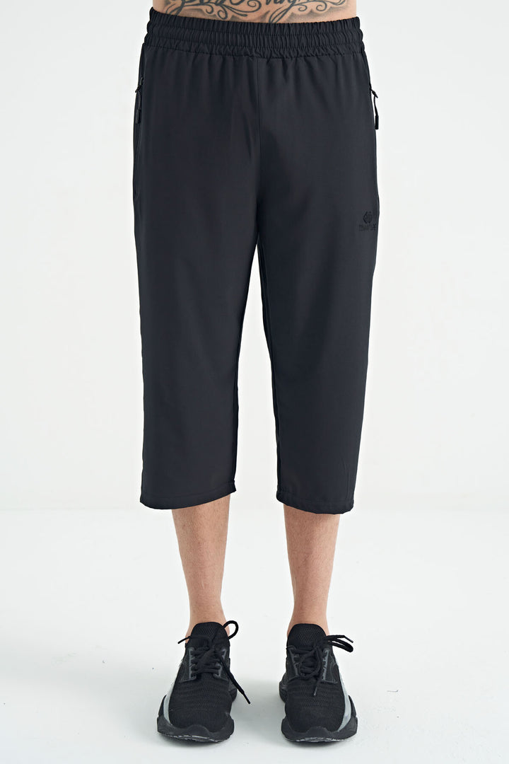 Capri pour homme à lacets, coupe standard avec poches zippées, pour activité sportive - 83096