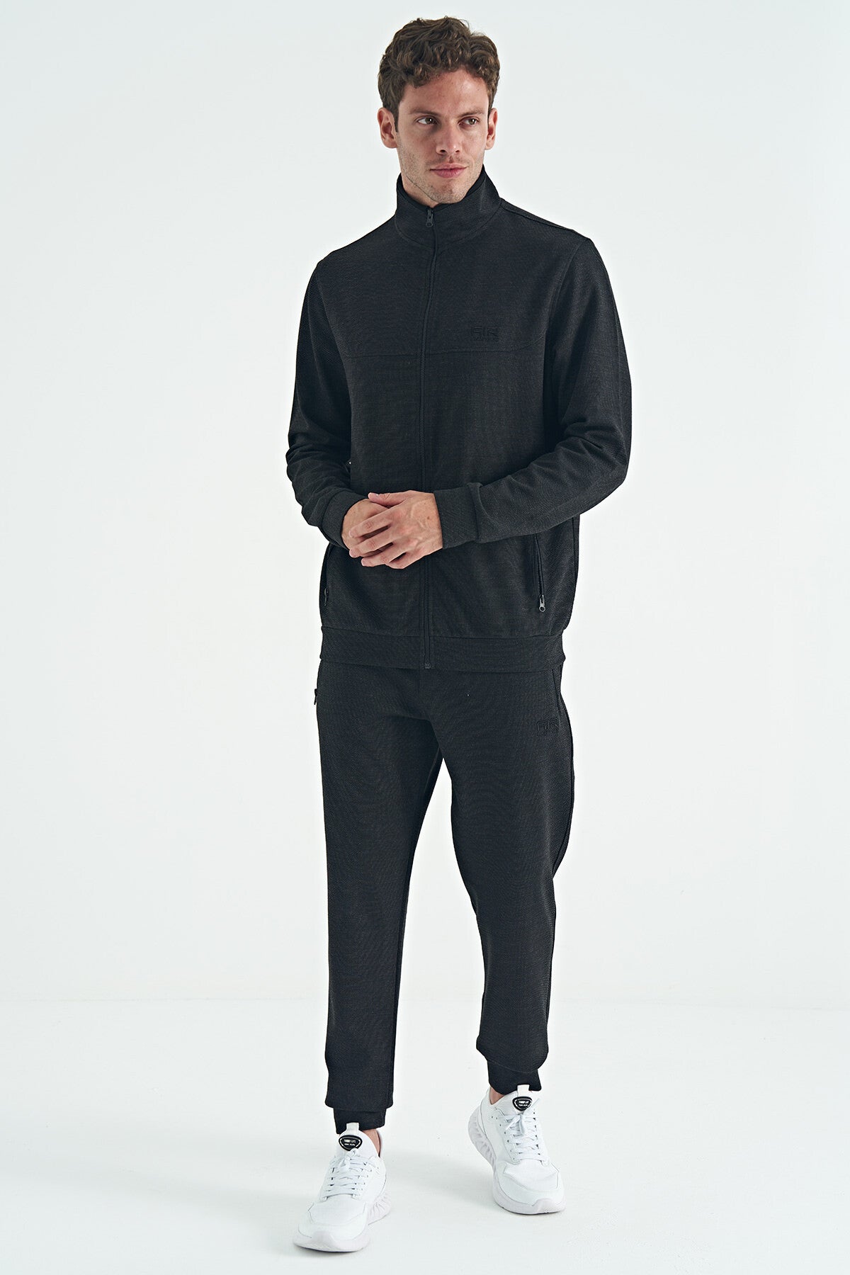 <tc>Ensemble de survêtement pour homme, gris mélangé - noir, jogger - 85198</tc>