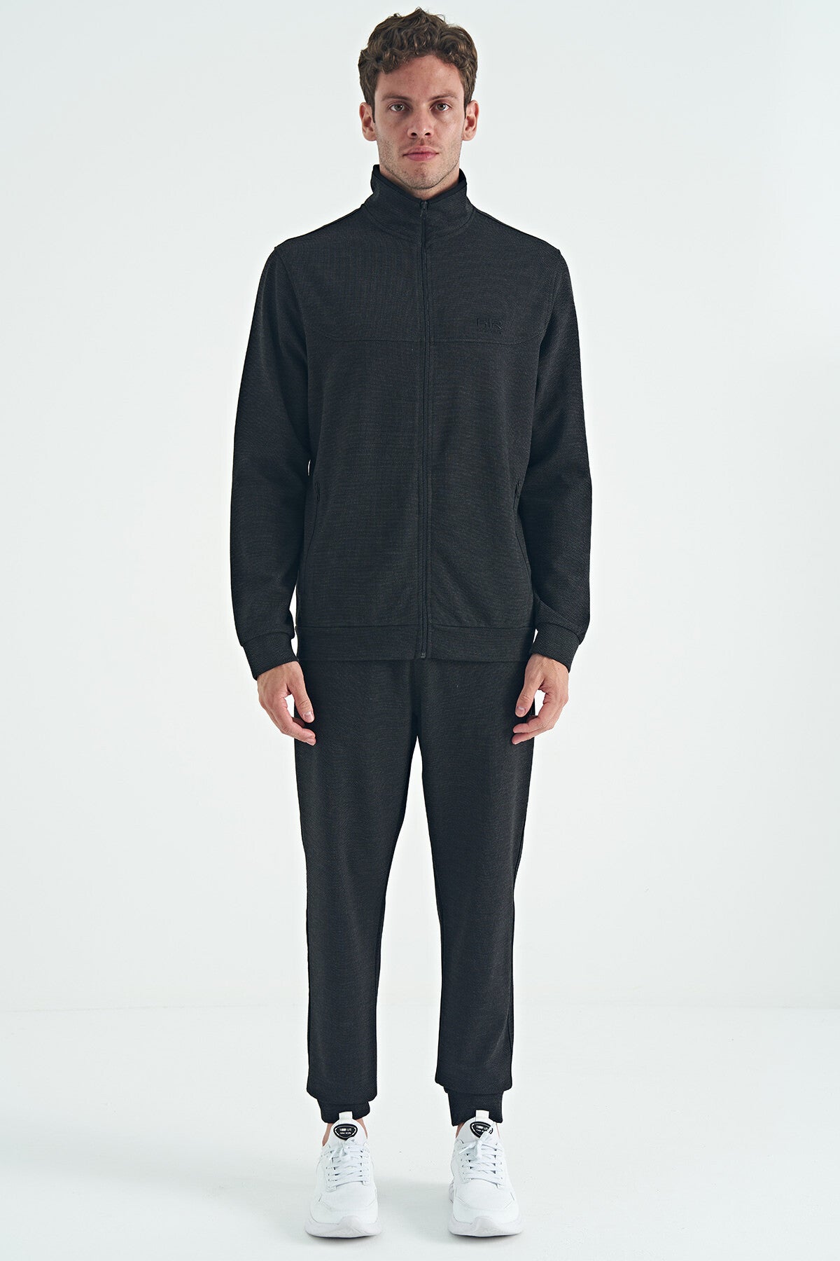 hugo gri melanj - siyah jogger erkek eşofman takim - 85198 - Justyol