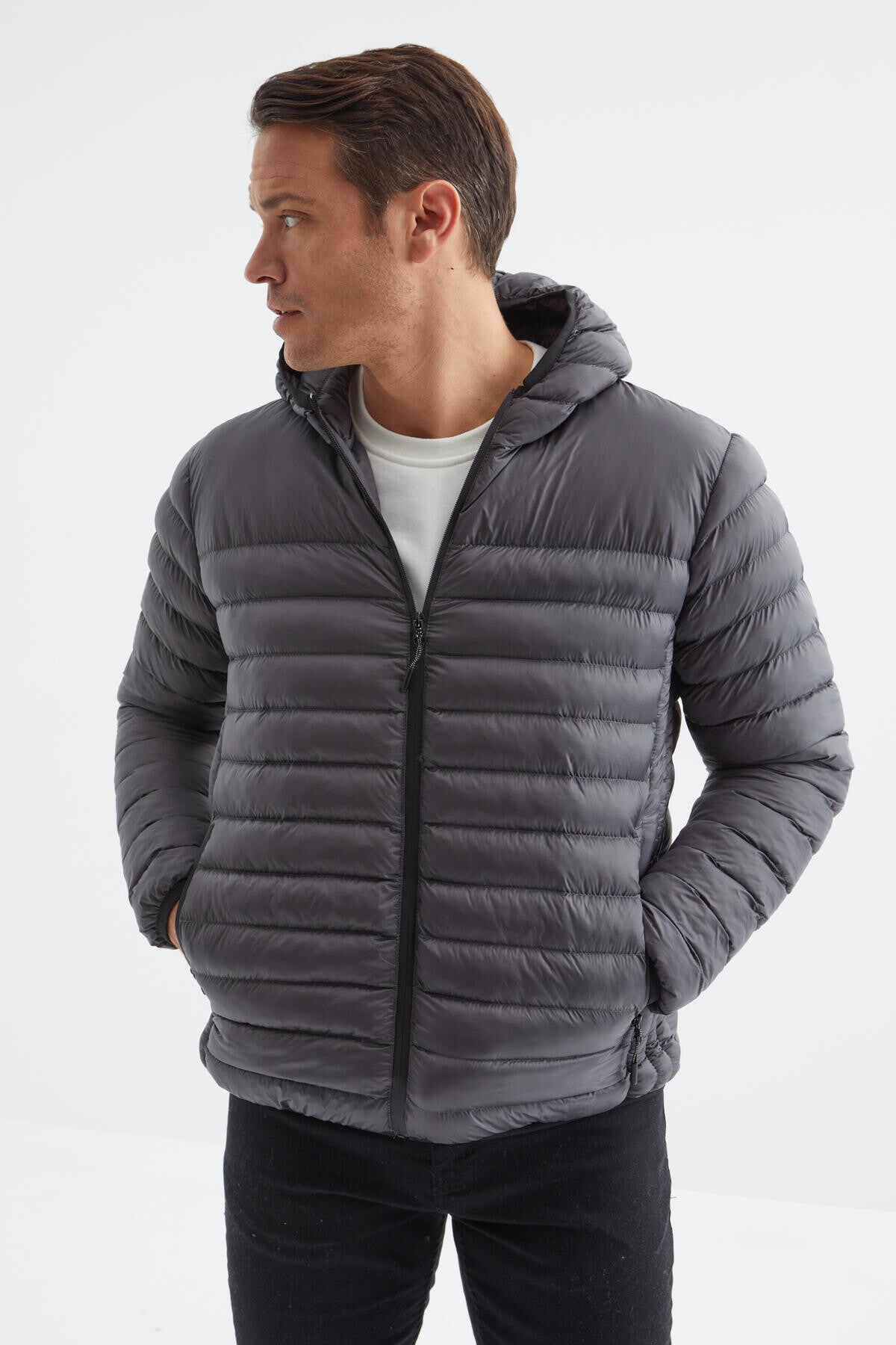 <tc>Veste d'hiver pour homme, coupe standard, avec fermeture éclair et résistante au froid - 88167</tc>