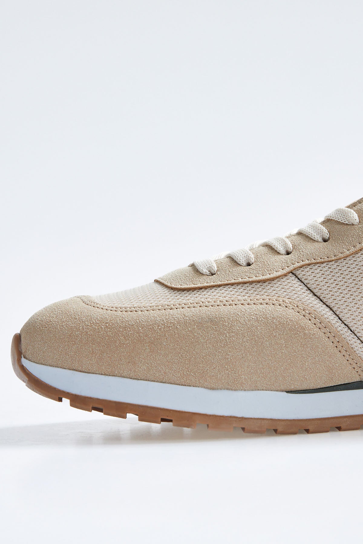 bağcikli file detayli süet erkek spor ayakkabi - 89116 - Justyol