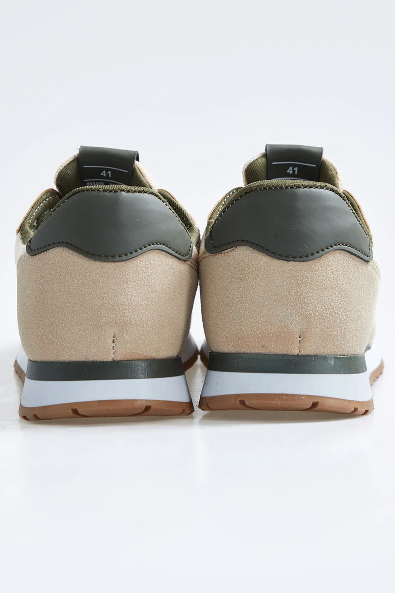 Baskets Homme en Suédine avec Empiècements Respirants – Chaussures Sportives à Lacets Confortables