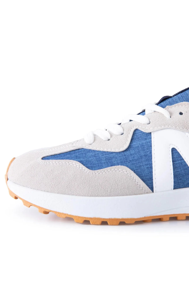 Baskets sport homme à lacets avec détail talon liège -89095