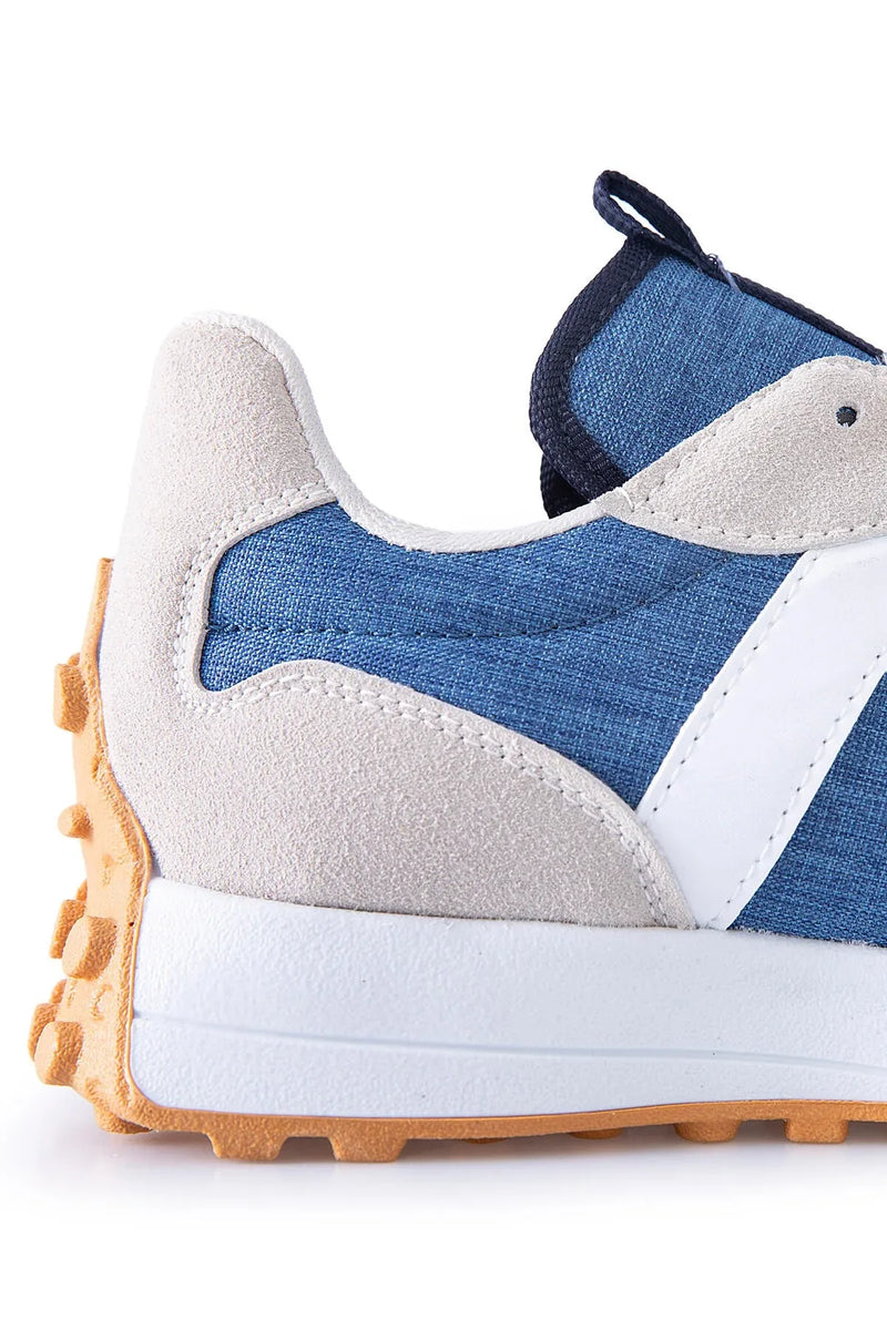 Baskets sport homme à lacets avec détail talon liège -89095