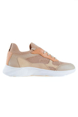 <tc>Baskets femme à lacets en mesh avec semelle haute - 89208</tc>