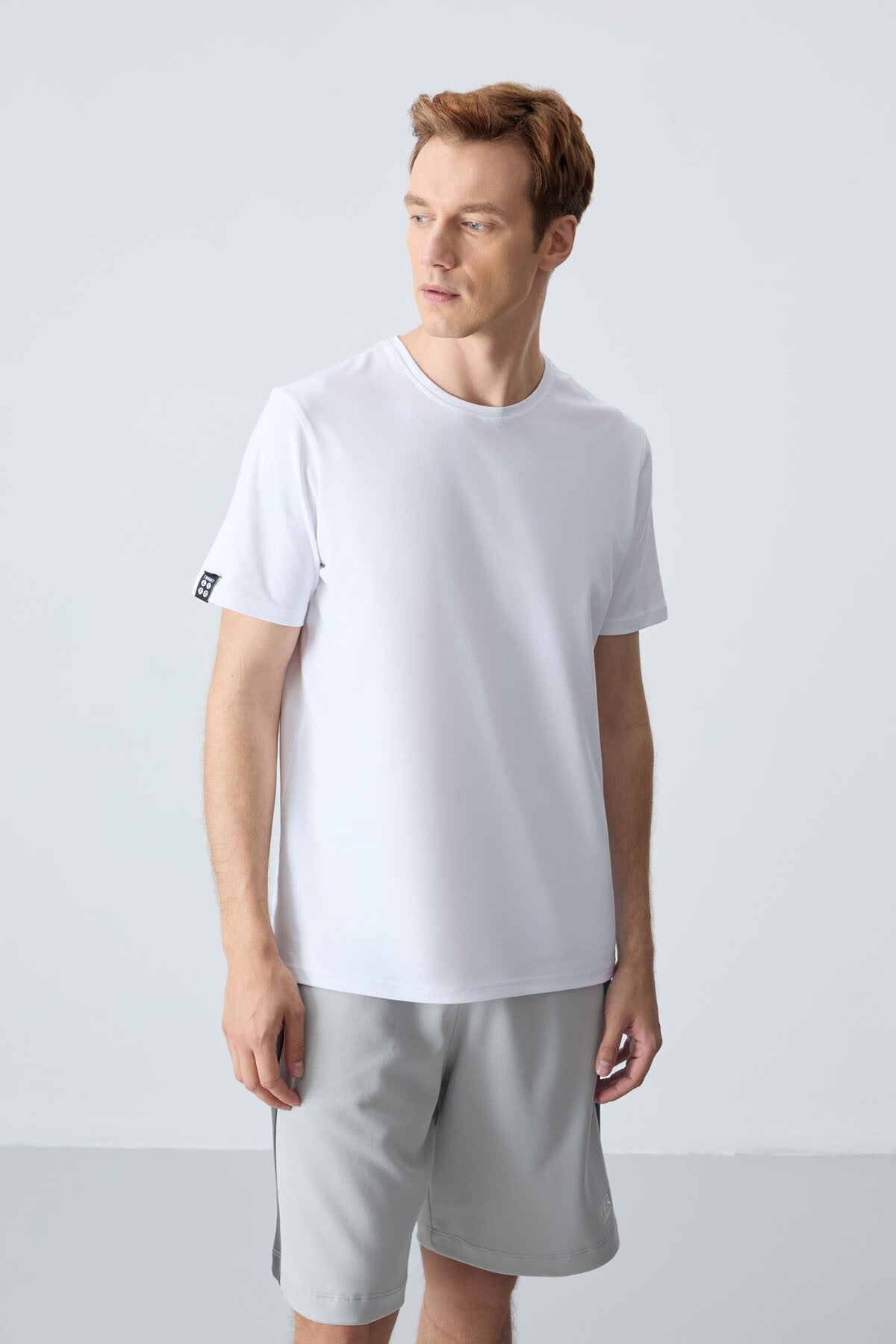 erkek basic kisa kol standart kalip o yaka t-shirt - 87911