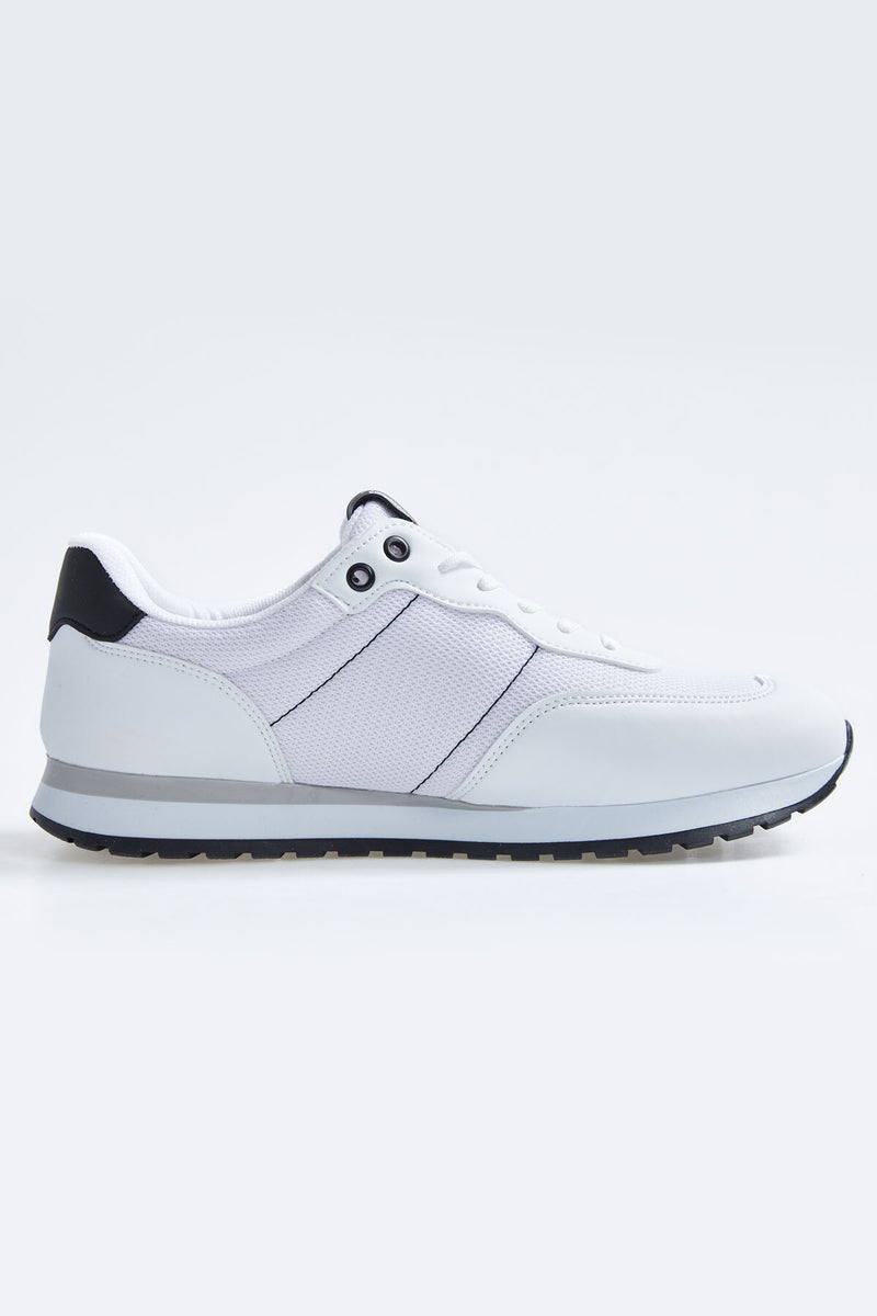 Baskets Homme en Suédine avec Empiècements Respirants – Chaussures Sportives à Lacets Confortables