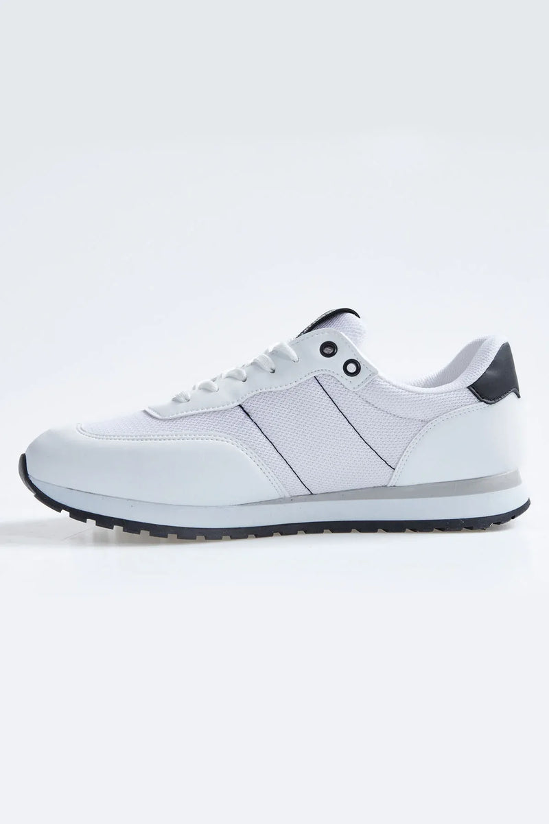 Baskets Homme en Suédine avec Empiècements Respirants – Chaussures Sportives à Lacets Confortables