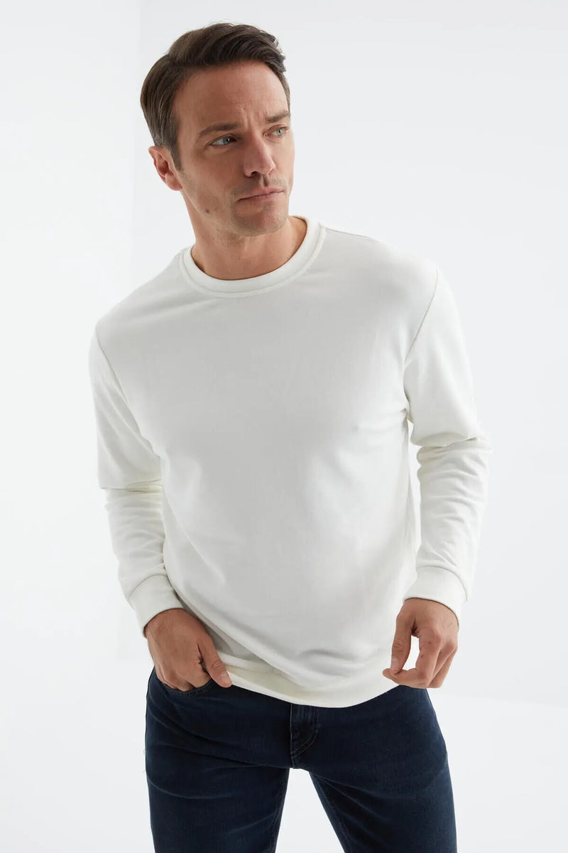 Sweatshirt pour homme à col rond, coupe décontractée - 88053
