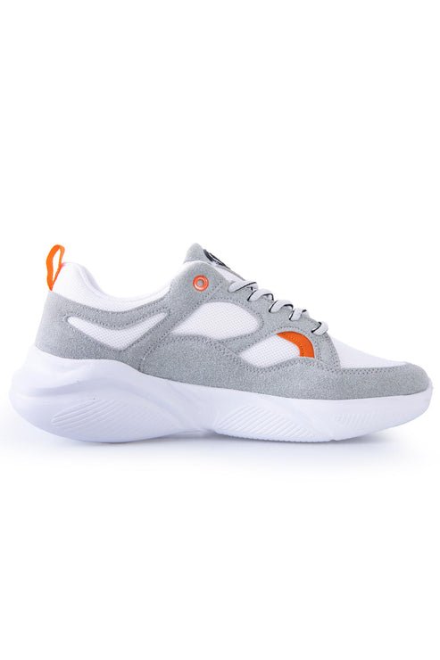 çift renkli bağcikli yüksek taban erkek spor ayakkabi - 89097 - Justyol