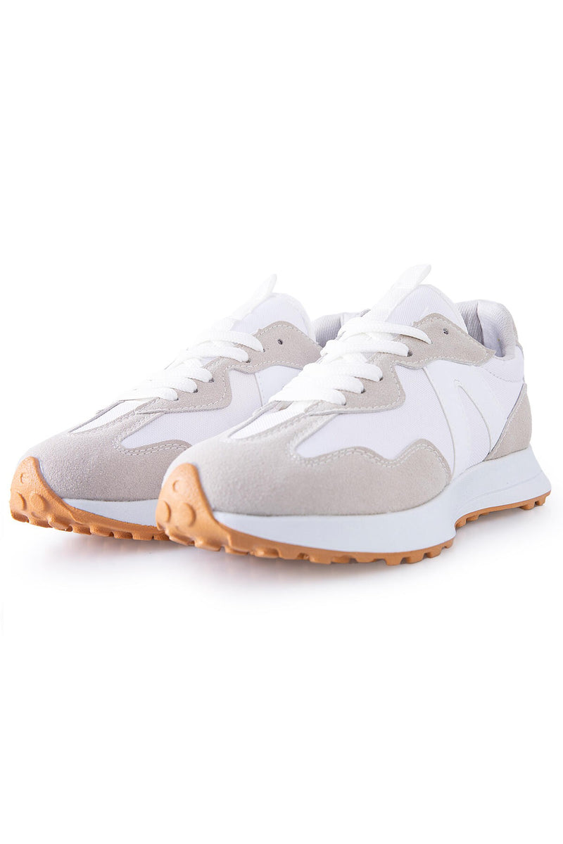 Baskets sport homme à lacets avec détail talon liège -89095