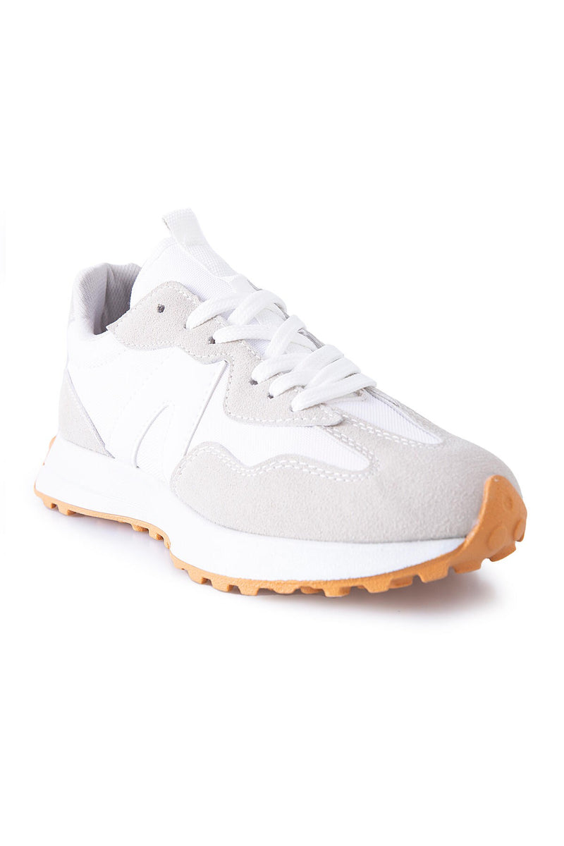 Baskets sport homme à lacets avec détail talon liège -89095