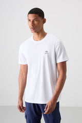 <tc>T-shirt actif pour homme à col rond, coupe standard, avec motif logo - 88255</tc>