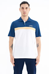 <tc>T-shirt pour homme à col polo avec dégradé de couleurs, coupe standard - 88238</tc>