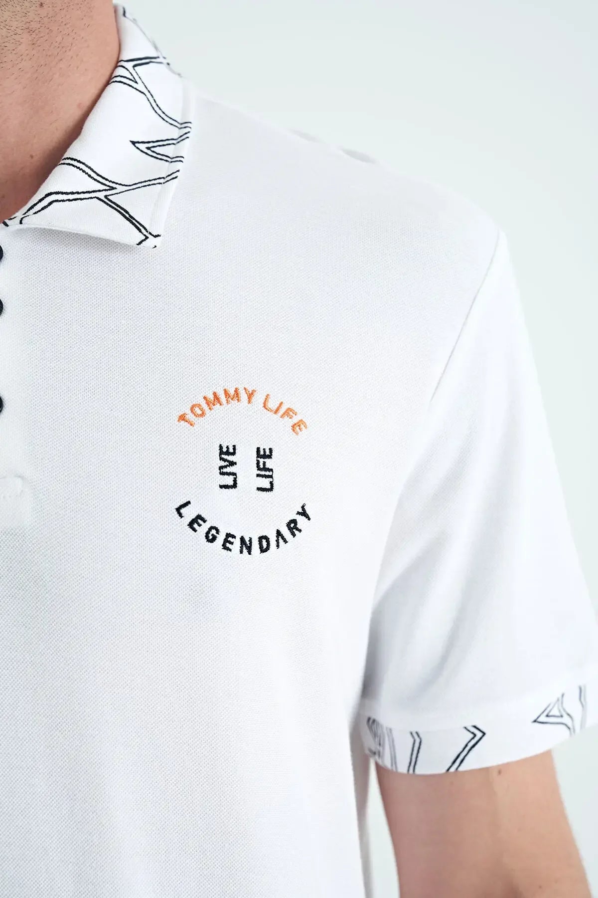 Polo homme col polo avec broderie et imprimé coupe standard - 88239 - Justyol