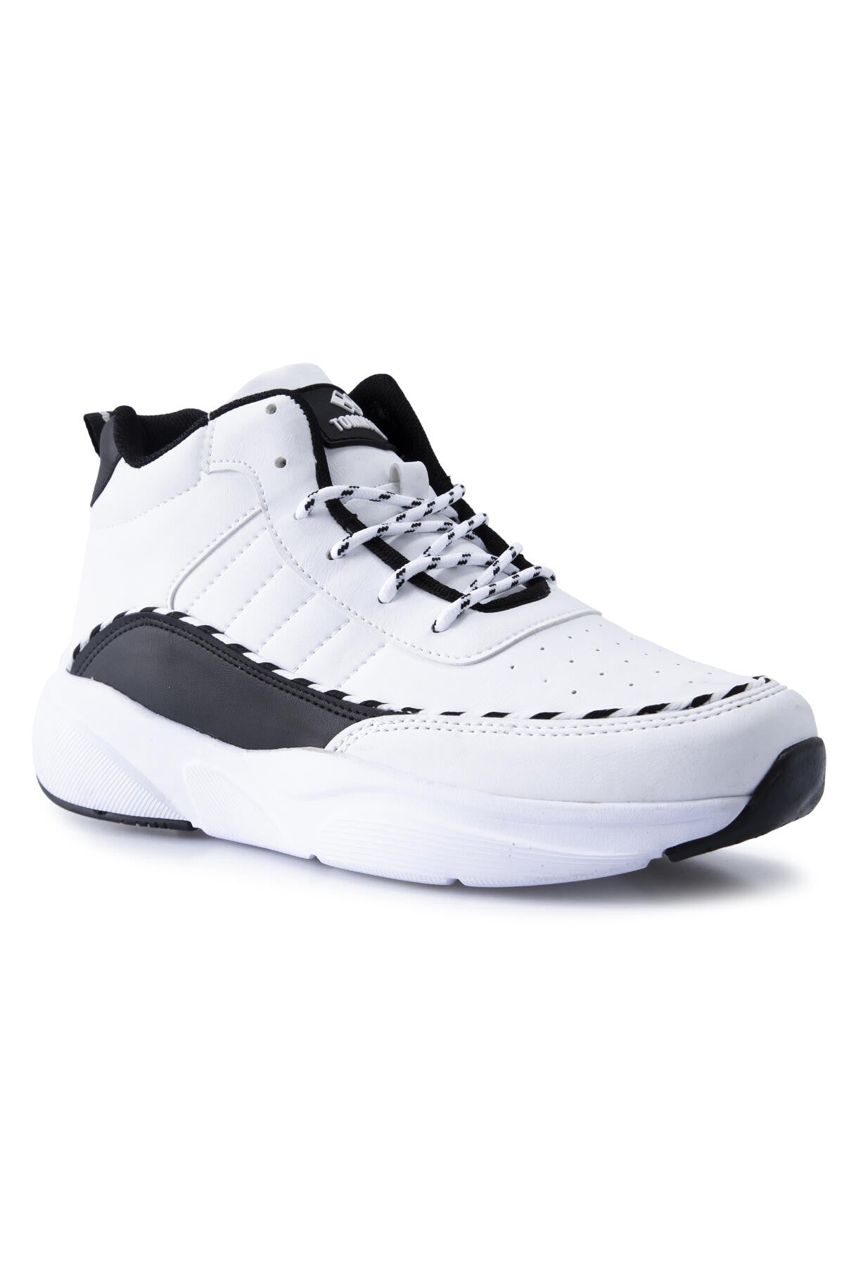 yüksek bilekli şeritli yüksek taban erkek spor ayakkabi - 89094 - Justyol