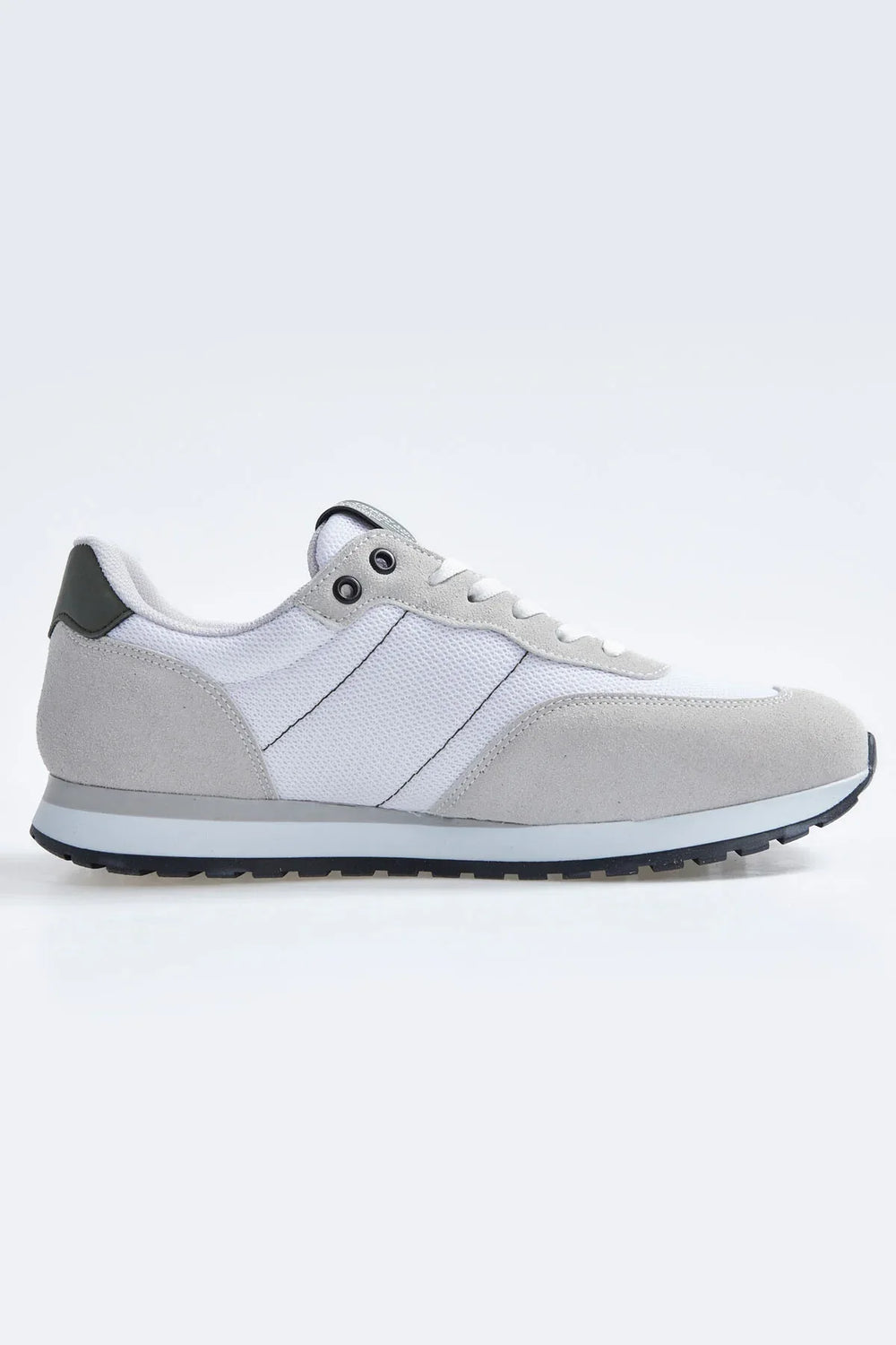 Baskets Homme en Suédine avec Empiècements Respirants – Chaussures Sportives à Lacets Confortables