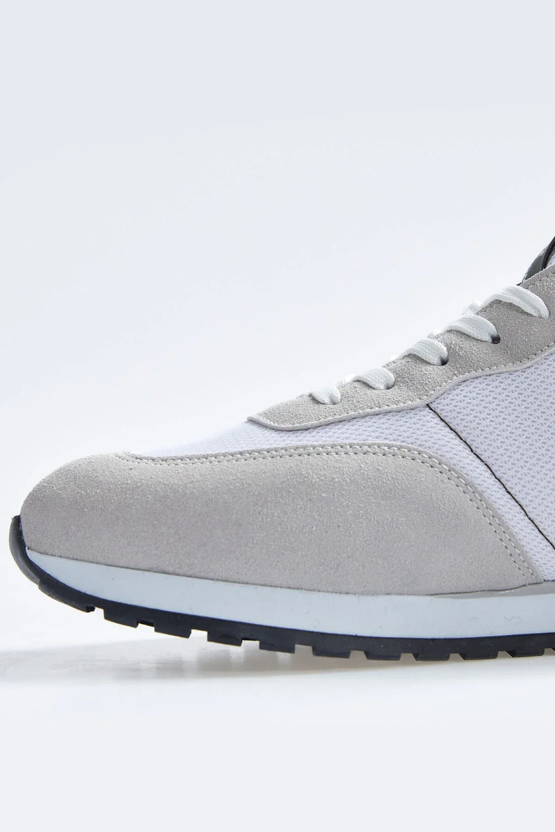 Baskets Homme en Suédine avec Empiècements Respirants – Chaussures Sportives à Lacets Confortables